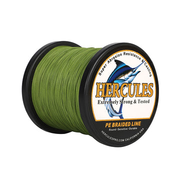 HERCULES 500M 547Yds Army Green 10lb-420lb PE Braid Fishing Line 12 Strands HERCULES